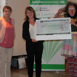 1000 Euro-Spende für die Klinik-Clowns von den Ortsbäuerinnen im Landkreis Haßberge 1000 Euro-Spende für die Klinik-Clowns von den Ortsbäuerinnen im Landkreis Haßberge