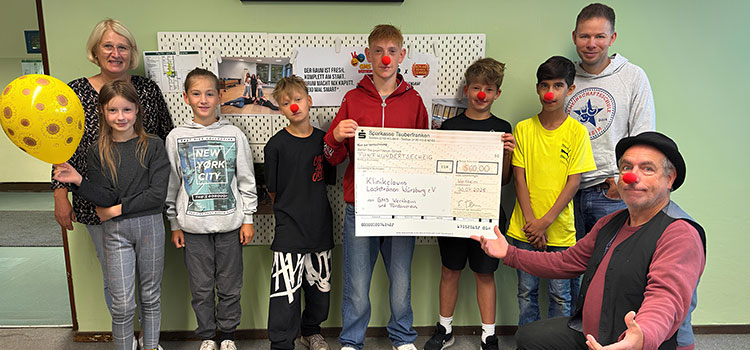Schüler erlaufen 560 Euro für die KlinikClowns